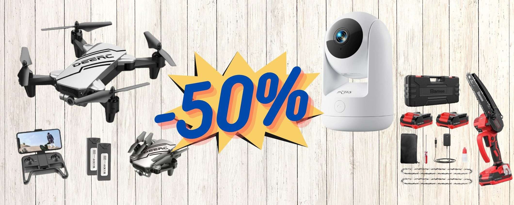 Amazon TUTTO A METÀ PREZZO: occasioni assurde da 10€ a 50€ (promo a tempo)