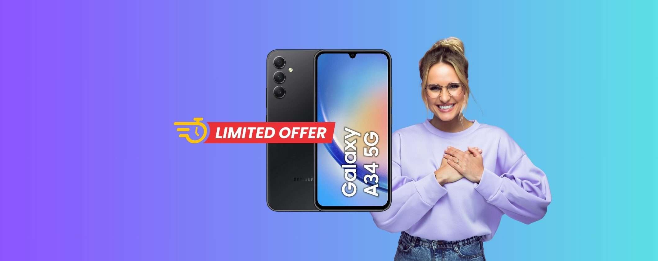 Samsung Galaxy A34 256GB: OFFERTA BOMBA su MediaWorld Samsung Galaxy A34 256GB: OFFERTA BOMBA su MediaWorld