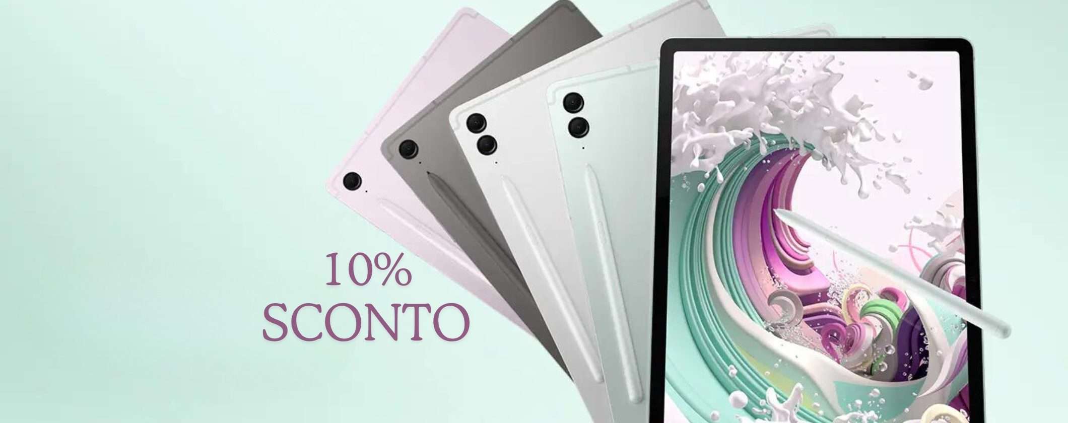 Samsung Galaxy Tab S9 FE: scopri come ottenere il 10% di sconto Samsung Galaxy Tab S9 FE: scopri come ottenere il 10% di sconto