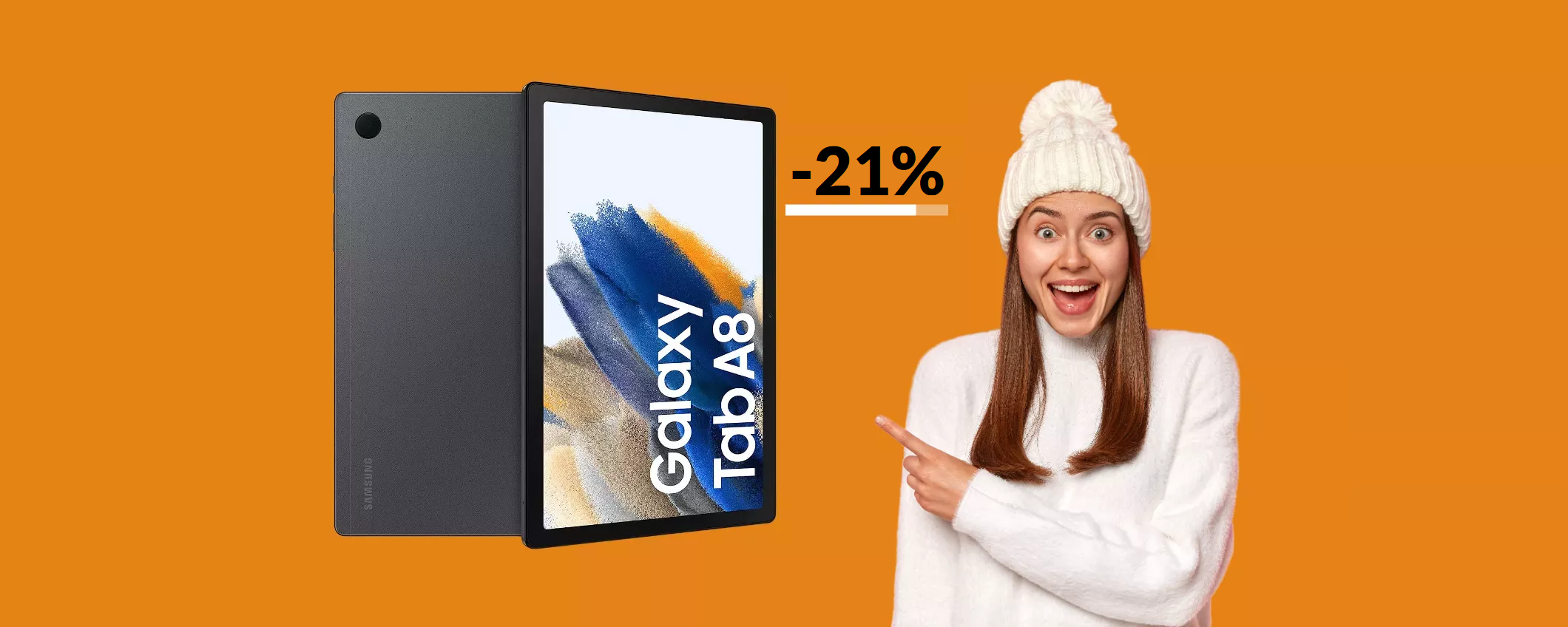 Samsung Galaxy Tab A8: il prezzo CROLLA finalmente sotto i 200€