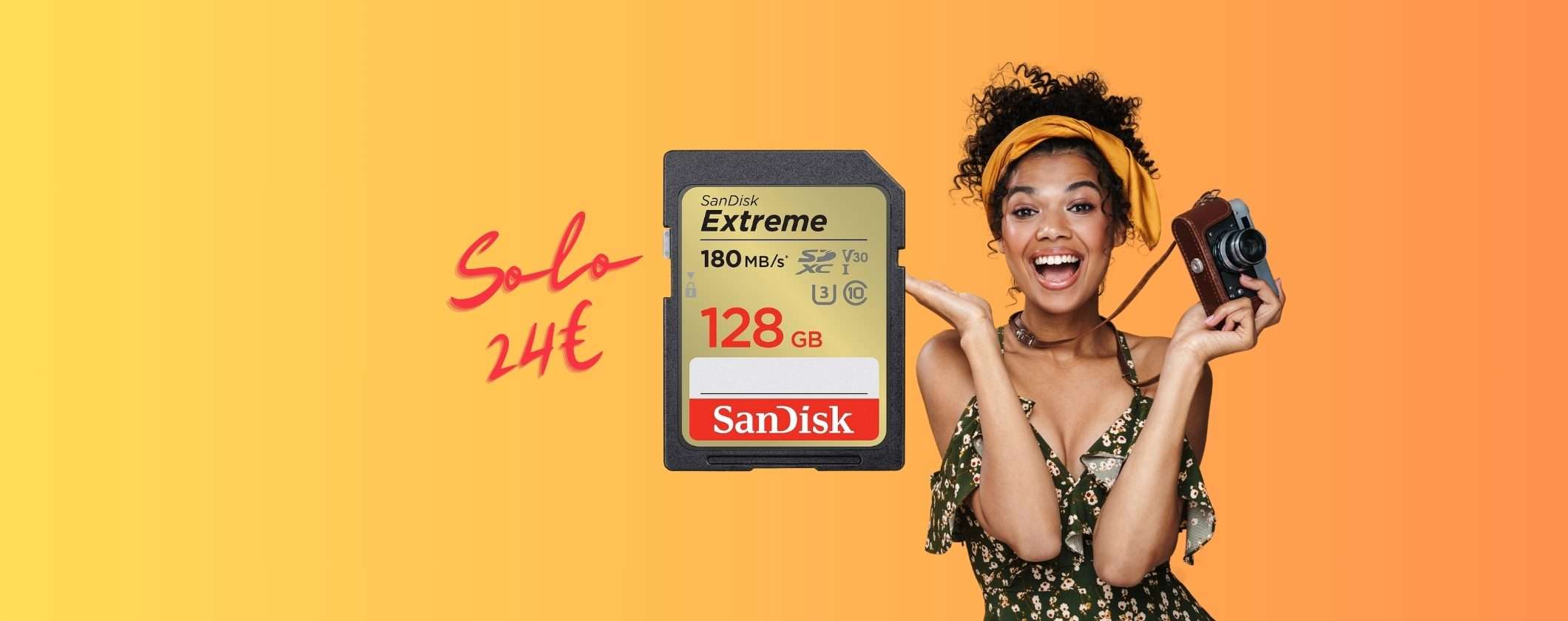 Scheda SD 128GB SanDisk: il TOP a soli 24€ su Amazon