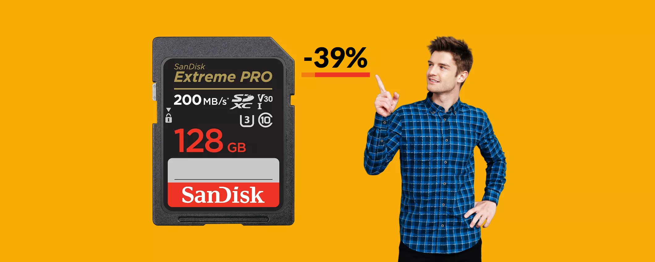 Scheda SD 128GB: la più richiesta ad un prezzo MAI visto (33€)