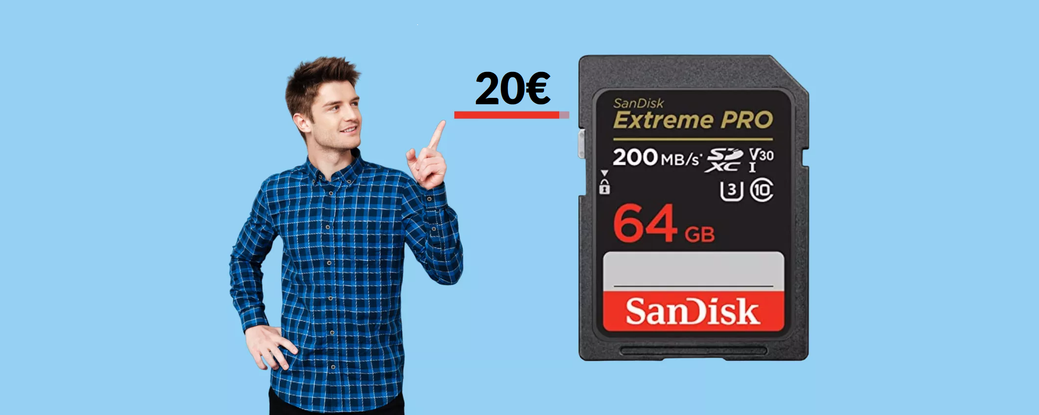 Scheda SD 64GB: solo 20€ per questo concentrato di POTENZA
