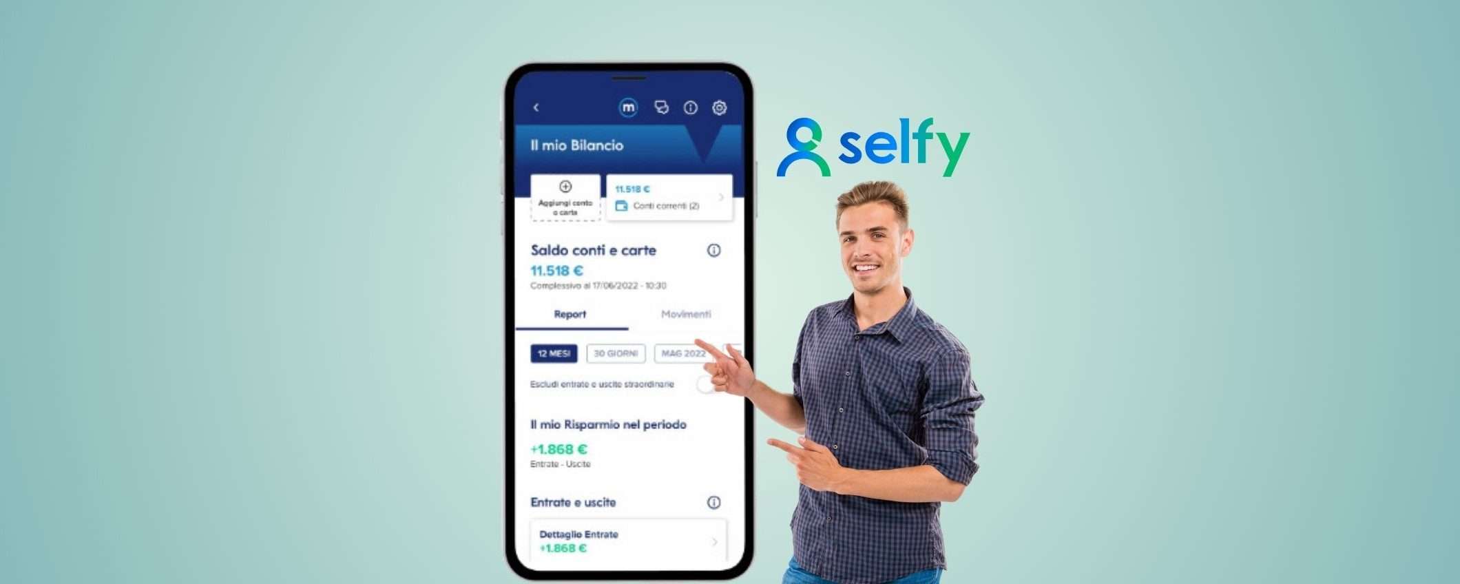 Apri ora SelfyConto: zero spese e interessi al 5%