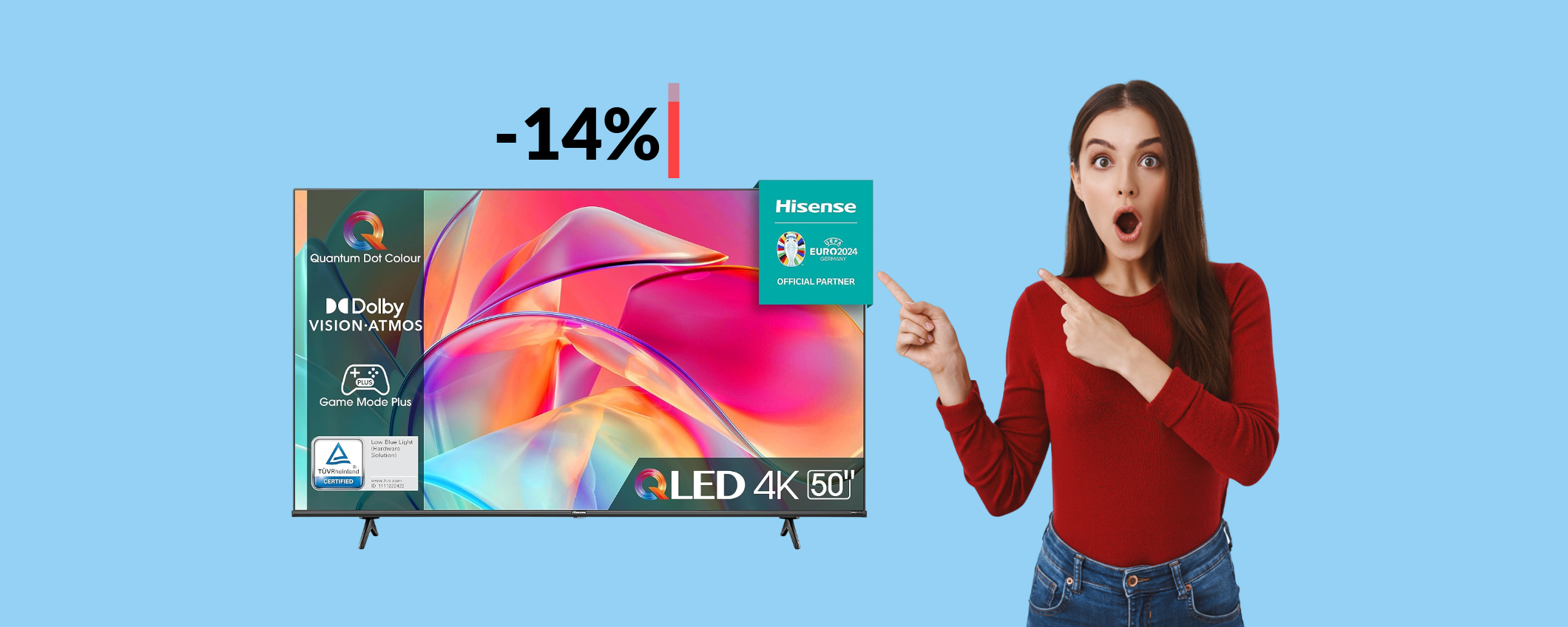 Smart TV 4K 50'' Hisense: oggi è tua ad un prezzo BOMBA (369€)