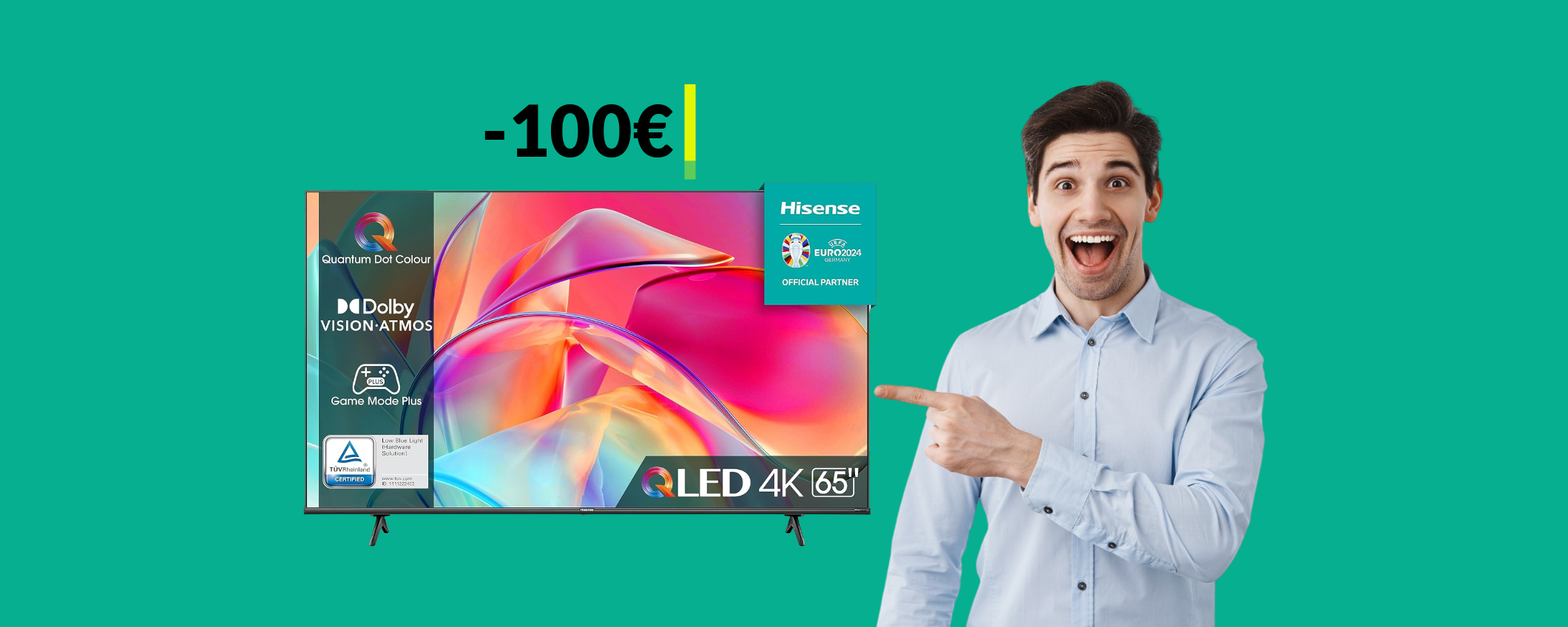 Smart TV 4K 65'' Hisense: con questa offerta puoi risparmiare 100€