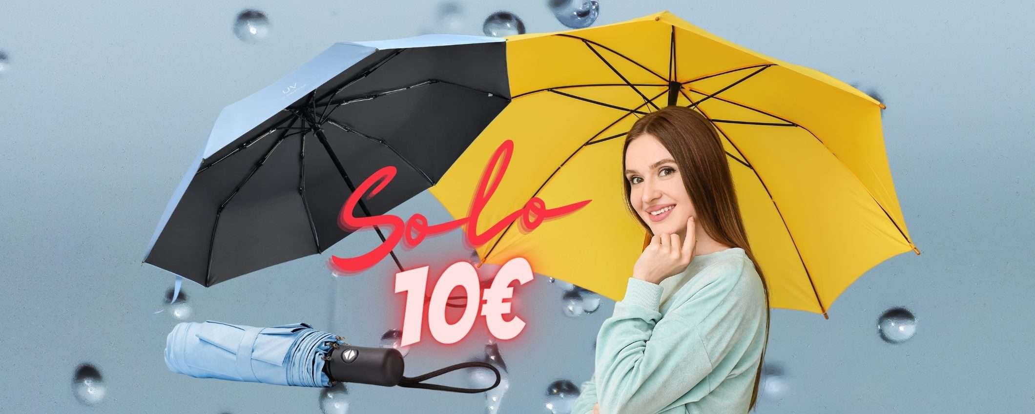 Solo 10€ e ti porti a casa questo SPLENDIDO ombrello pieghevole