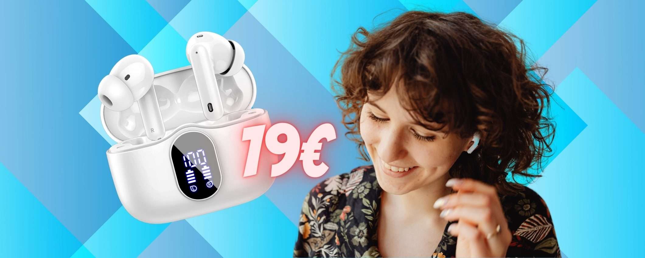 Solo 19€ per questi auricolari Bluetooth con riduzione del rumore Solo 19€ per questi auricolari Bluetooth con riduzione del rumore