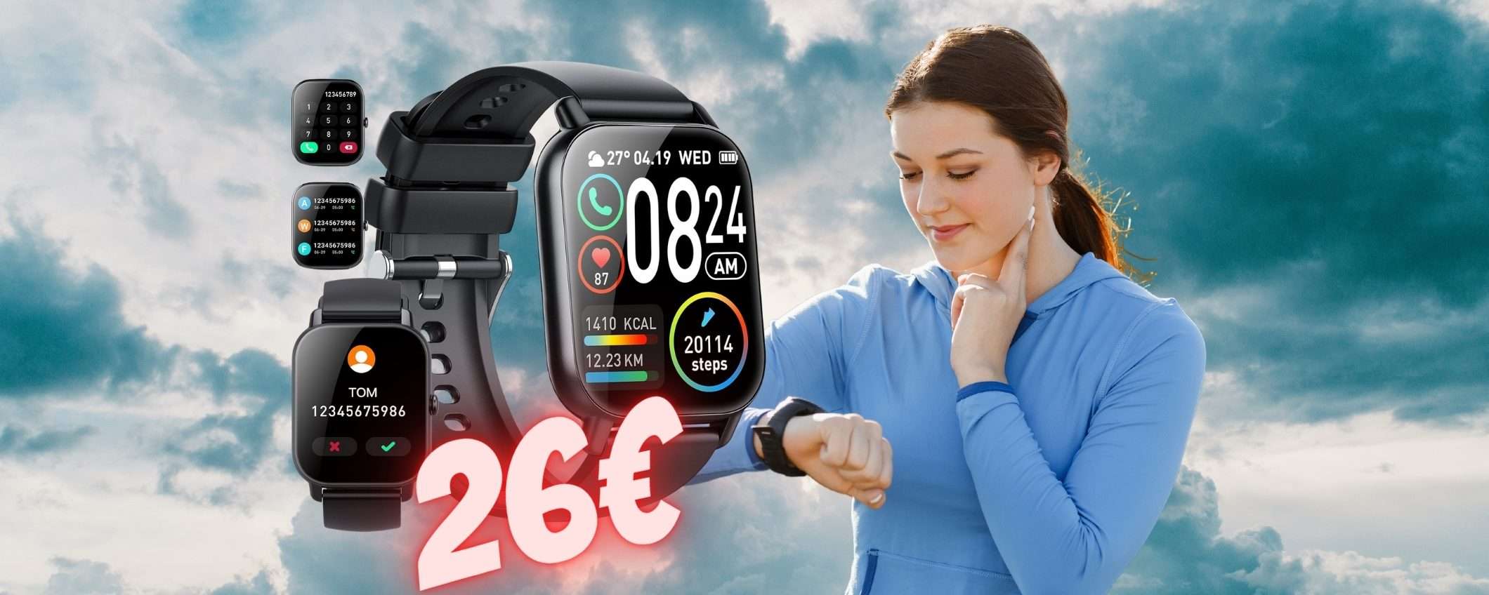 Solo 26€ e metti al polso questo smartwatch con vivavoce e 112 profili Solo 26€ e metti al polso questo smartwatch con vivavoce e 112 profili