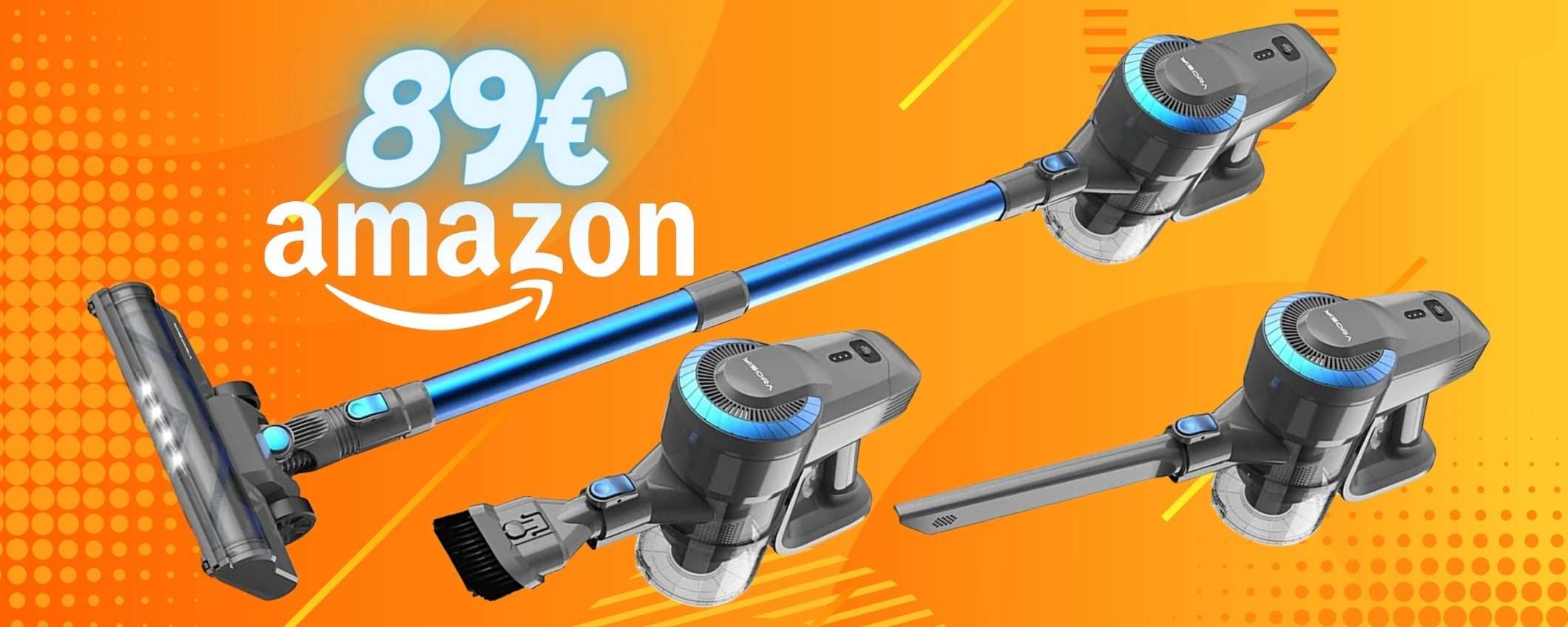 Solo 89€ per questa scopa elettrica POTENTISSIMA con diversi accessori Solo 89€ per questa scopa elettrica POTENTISSIMA con diversi accessori