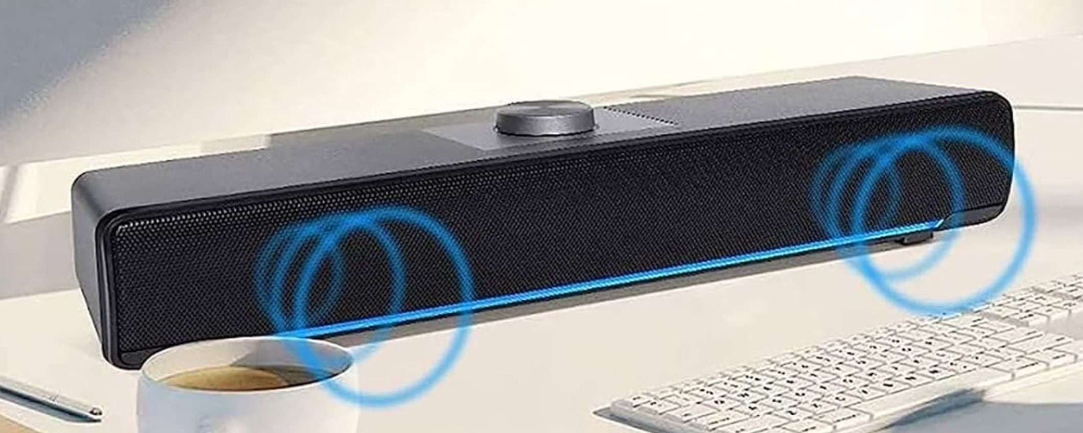Soundbar compatta per PC e TV a 20€ su Amazon: bellissima e POTENTE Soundbar compatta per PC e TV a 20€ su Amazon: bellissima e POTENTE