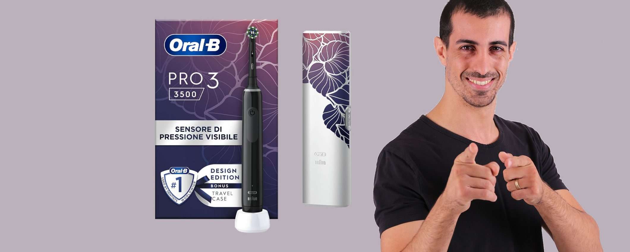 Spazzolino elettrico Oral-B Pro 3 oggi in sconto FOLLE del 55%