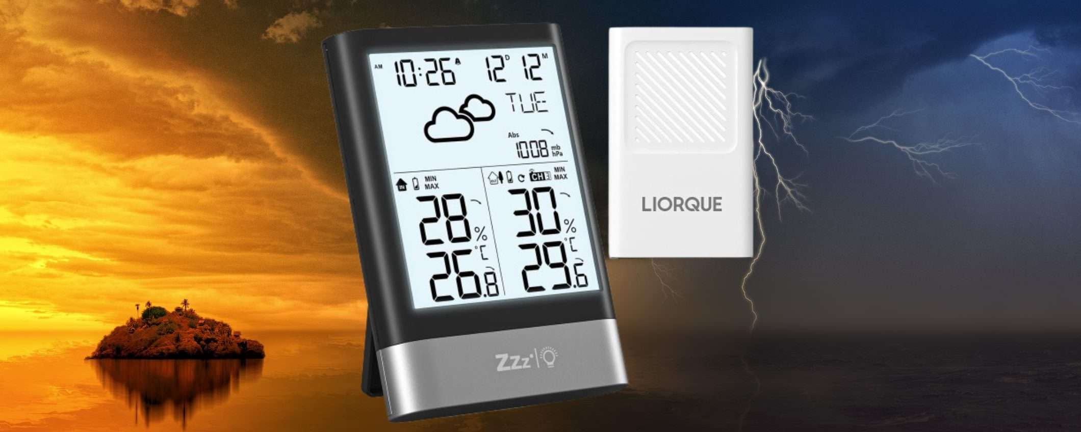 Spettacolare stazione meteo a 20€ su Amazon: sensore da esterno INCLUSO Spettacolare stazione meteo a 20€ su Amazon: sensore da esterno INCLUSO