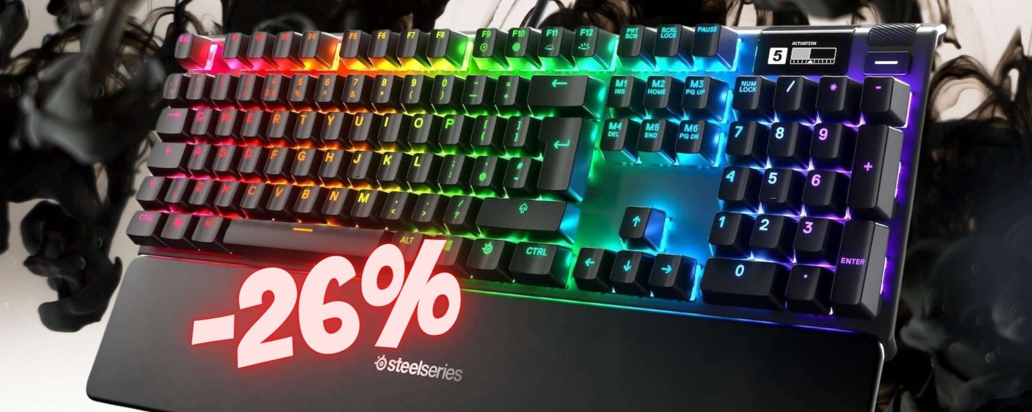 SteelSeries Apex 7: tastiera meccanica da Gaming al 26% di SCONTO SteelSeries Apex 7: tastiera meccanica da Gaming al 26% di SCONTO