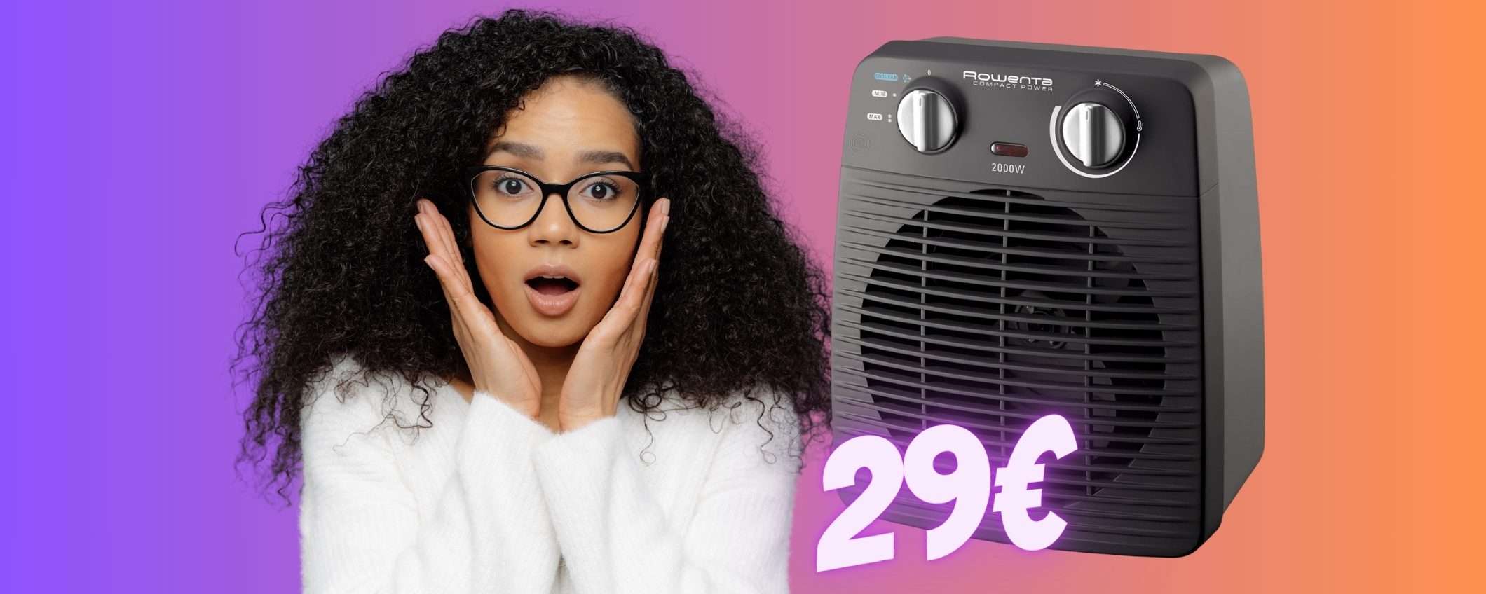 Stufetta elettrica Rowenta: casa calda e consumo ridotto, solo 29€ Stufetta elettrica Rowenta: casa calda e consumo ridotto, solo 29€