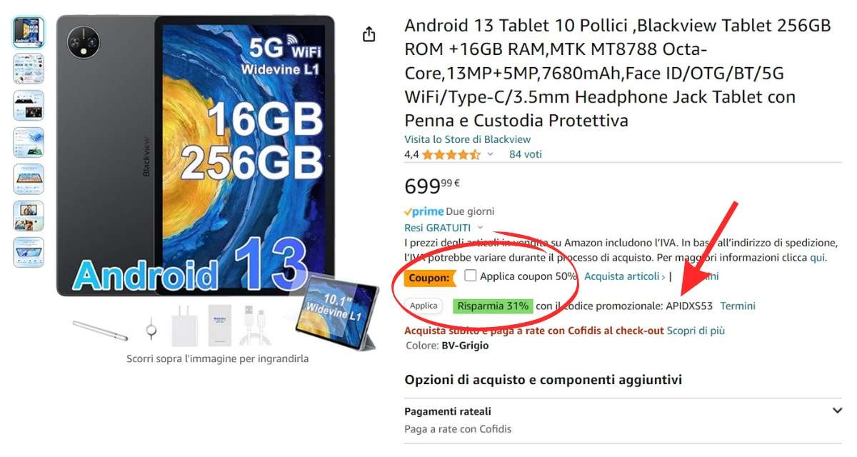 tablet-10-android-13-16gb-256gb-132e-errore-prezzo-coupon