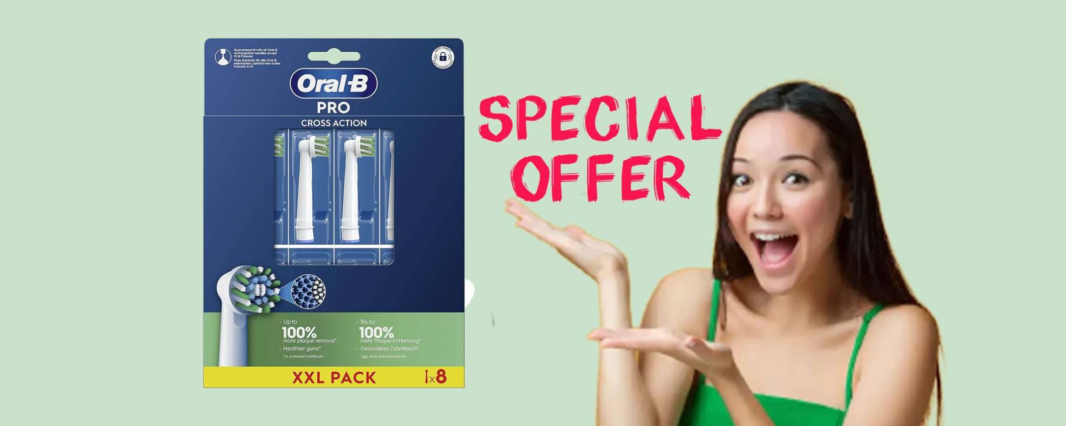 Testine Oral-B Cross Action (8pz) in sconto PAZZESCO del 59%