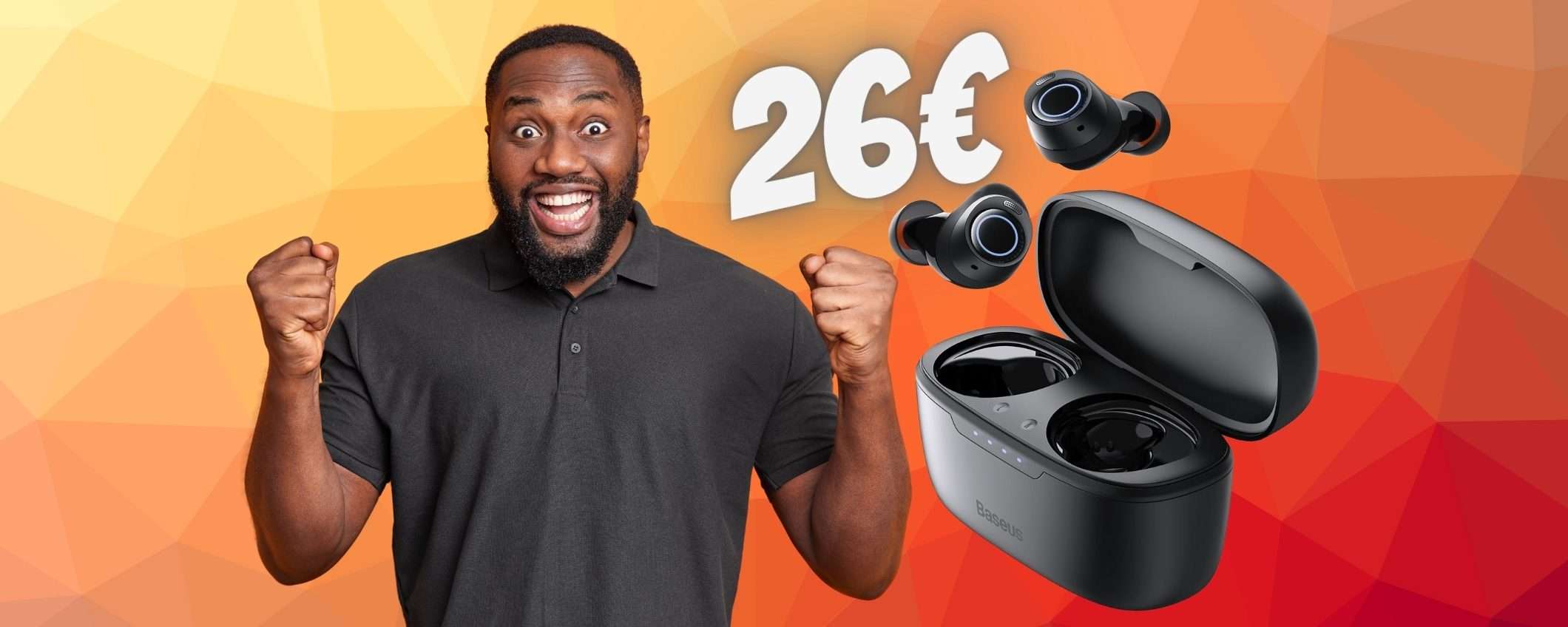 Ti bastano 26€ per questi auricolari wireless con 140h di autonomia Ti bastano 26€ per questi auricolari wireless con 140h di autonomia