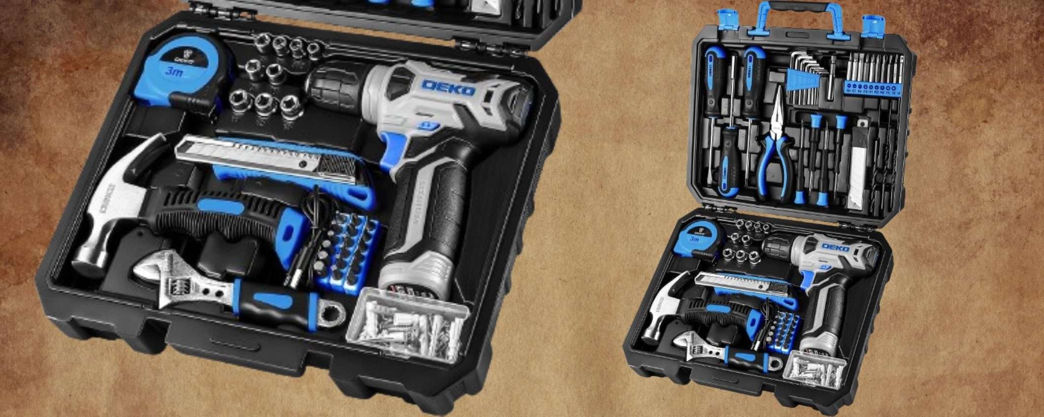 MEGA KIT a 59€: trapano avvitatore wireless e cassetta attrezzi 126 in 1 MEGA KIT a 59€: trapano avvitatore wireless e cassetta attrezzi 126 in 1