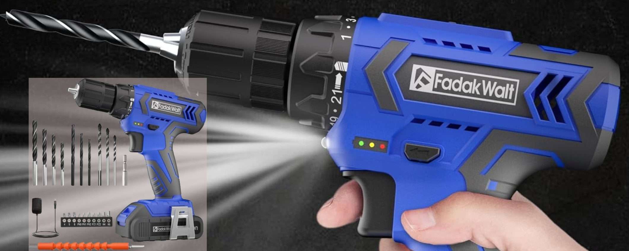 Trapano avvitatore wireless a 26€ con una MAREA di accessori (Amazon) Trapano avvitatore wireless a 26€ con una MAREA di accessori (Amazon)
