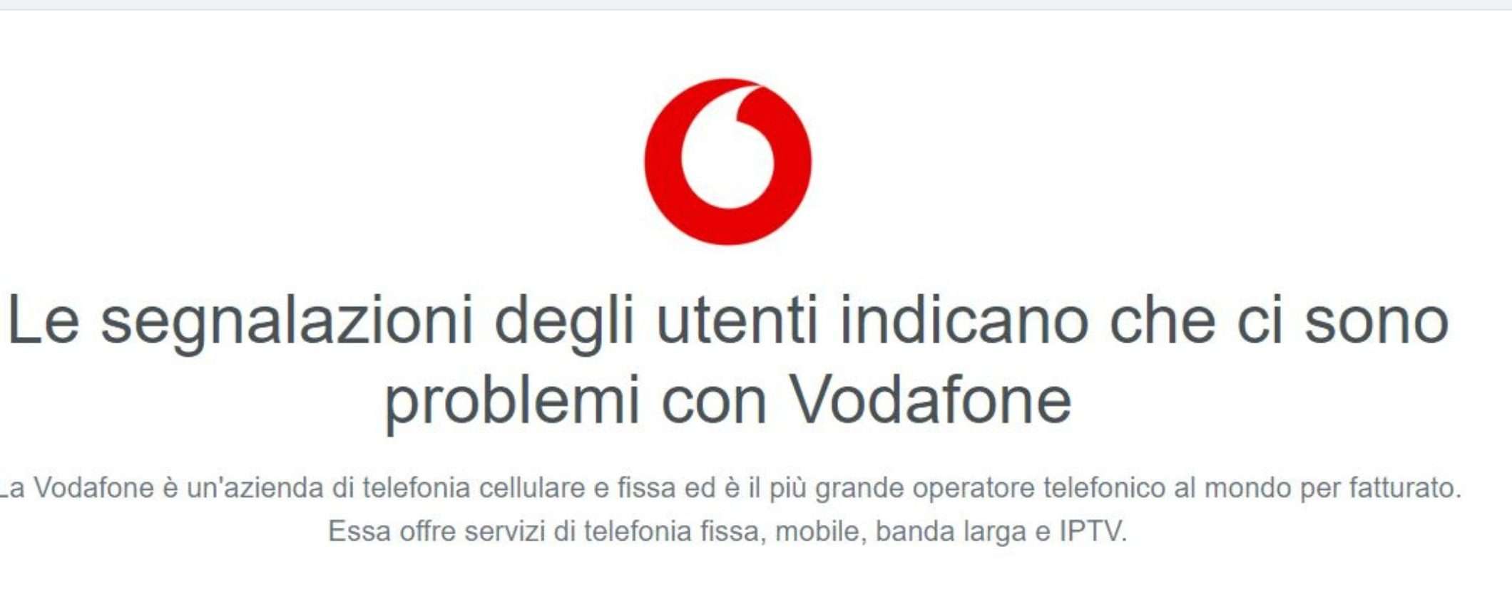 Vodafone e ho. Mobile down in tutta Italia: cosa sta succedendo? (aggiornato) Vodafone e ho. Mobile down in tutta Italia: cosa sta succedendo? (aggiornato)