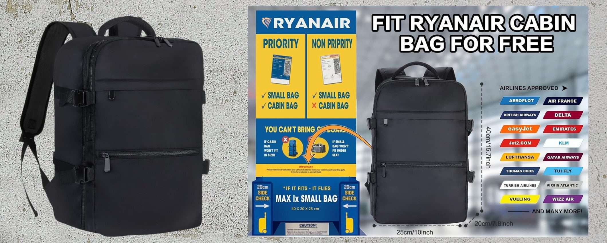 Zaino bagaglio a 24€: GENIALATA per NON pagare più le valigie in aereo
