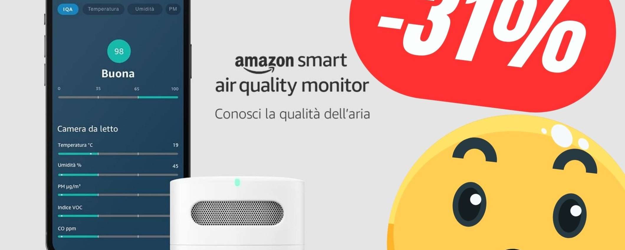 Controlla la QUALITÀ dell'ARIA con questo Gadget di Amazon (al 31% in meno!) Controlla la QUALITÀ dell'ARIA con questo Gadget di Amazon (al 31% in meno!)