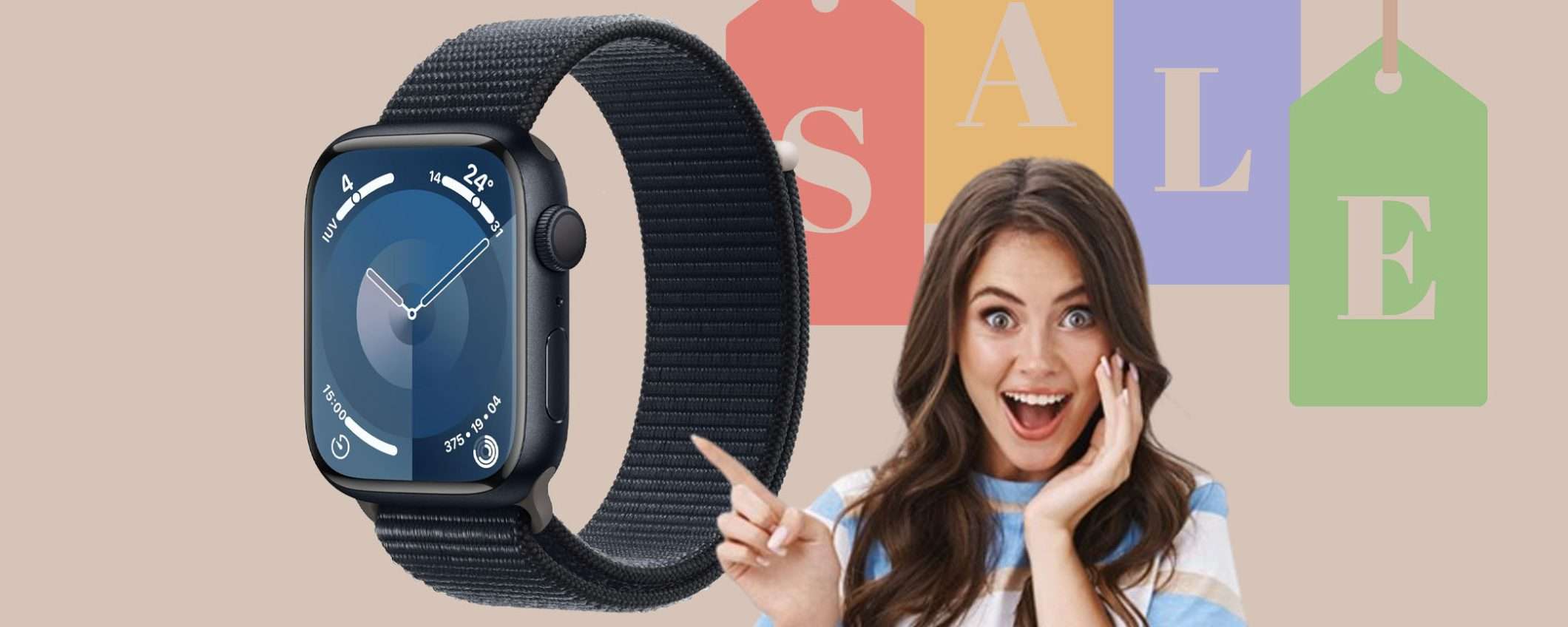 Apple Watch Series 9 in offerta WOW su Amazon: risparmia il 14% Apple Watch Series 9 in offerta WOW su Amazon: risparmia il 14%