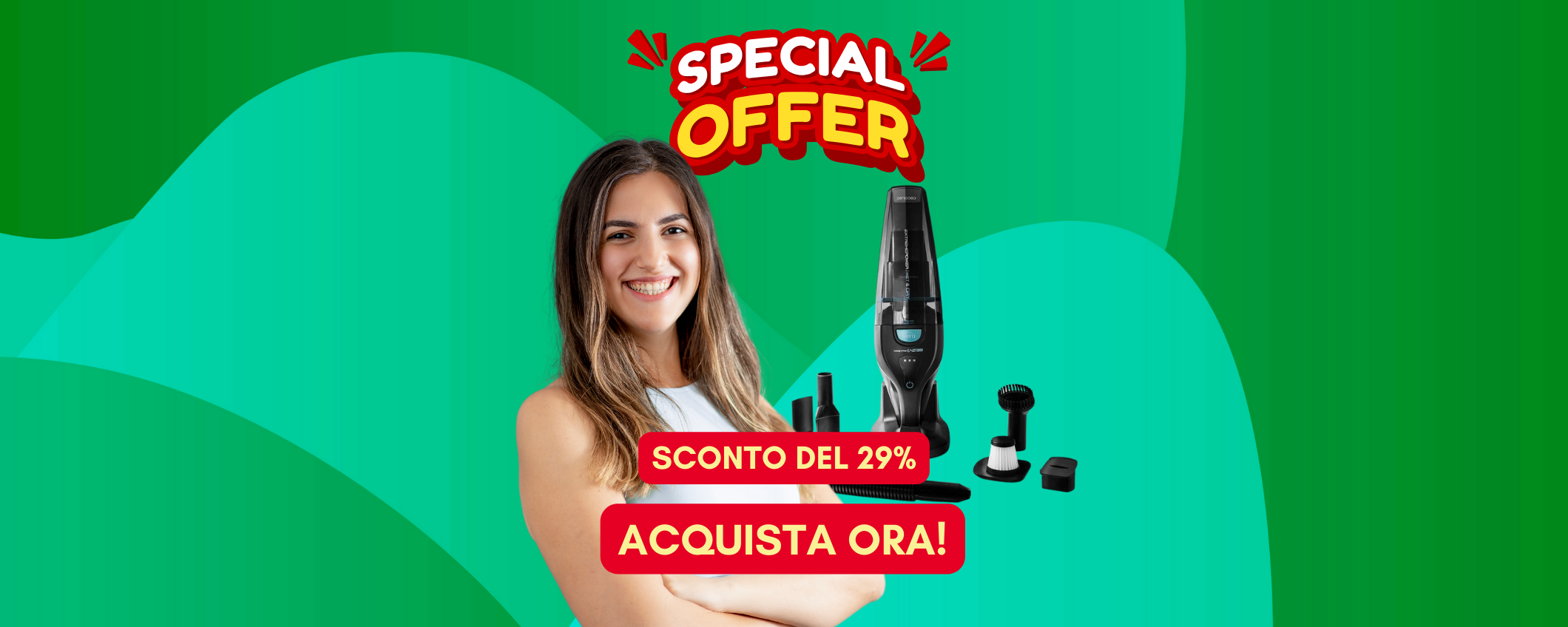 Aspirapolvere portatile multiuso in sconto del 29% Aspirapolvere portatile multiuso in sconto del 29%