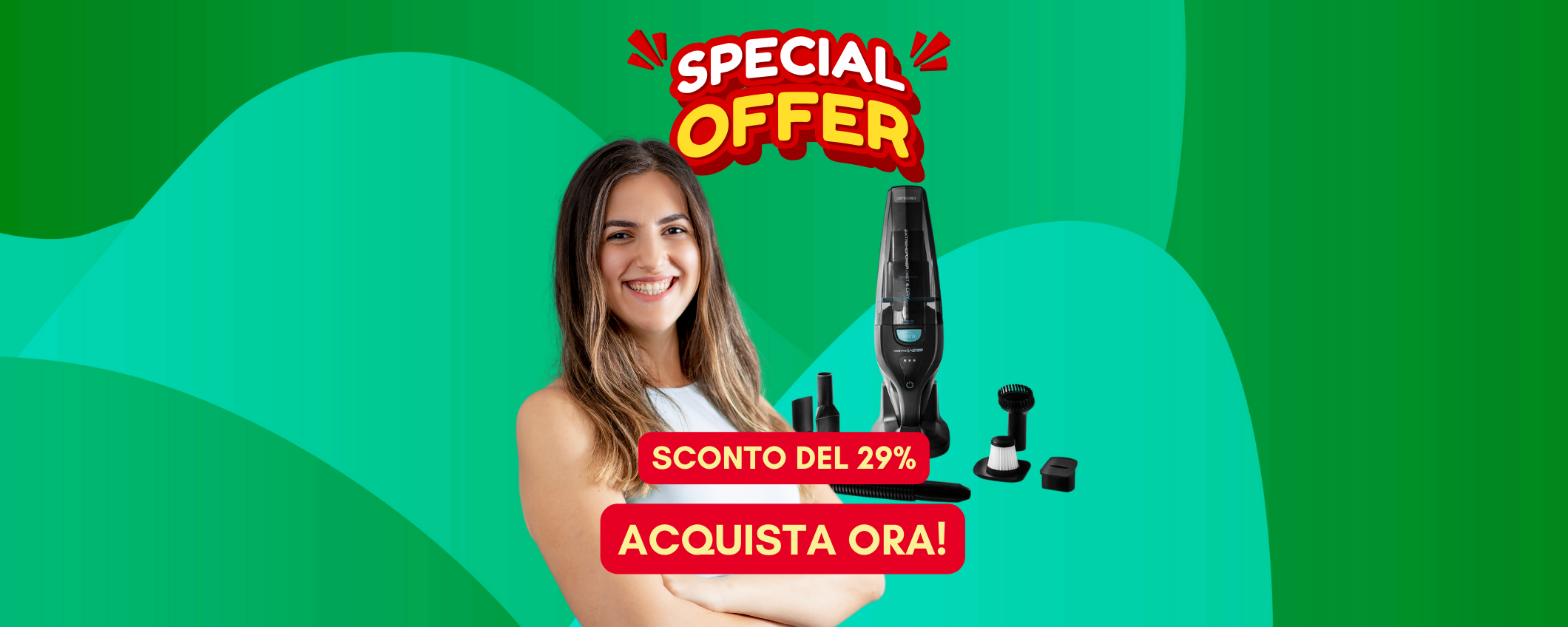 Aspirapolvere portatile multiuso in sconto del 29%