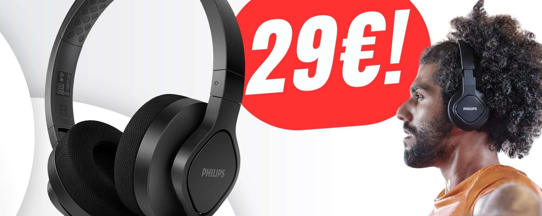 Queste CUFFIE Senza Fili Philips a 29€ non hanno paura del sudore e della pioggia!