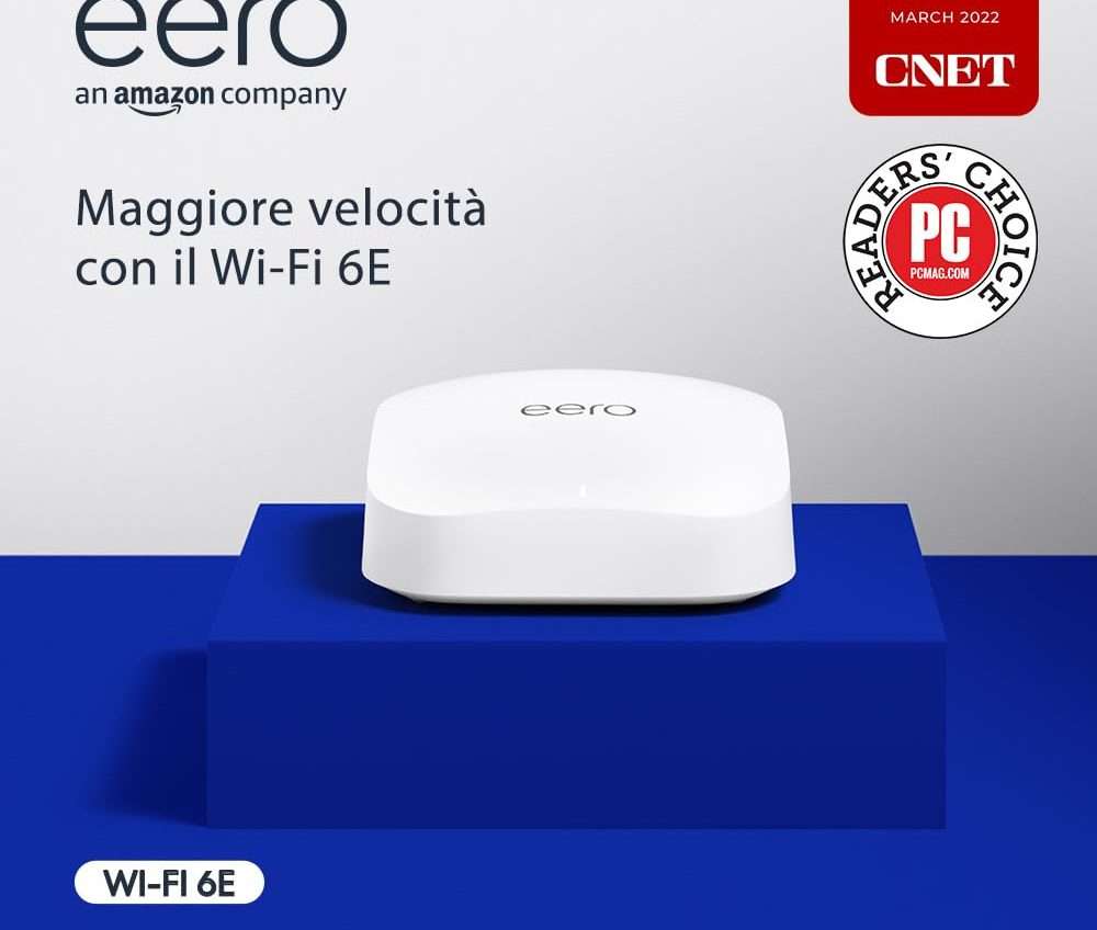 Router Amazon Eero Pro 6E in offerta: internet fino a 2,3 Gbps Router Amazon Eero Pro 6E in offerta: internet fino a 2,3 Gbps