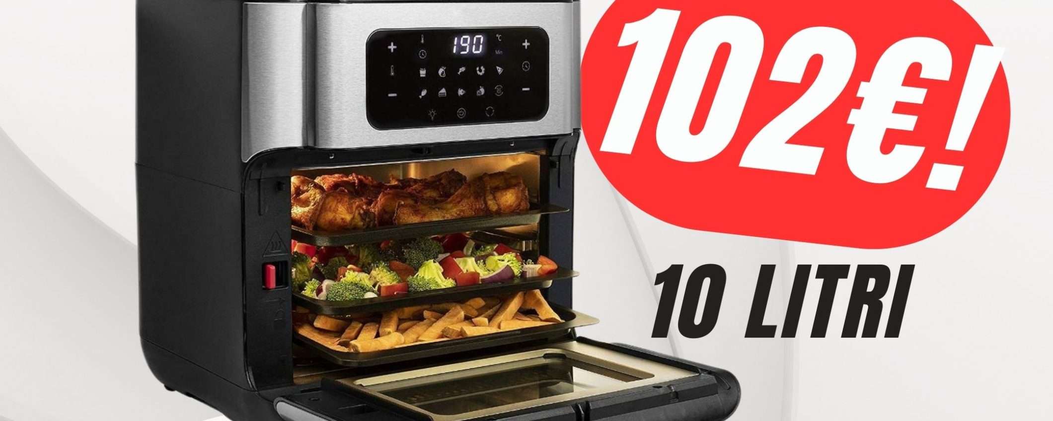 Friggitrice ad Aria da 10L a soli 102€?! Sì, con il COUPON eBay! Friggitrice ad Aria da 10L a soli 102€?! Sì, con il COUPON eBay!