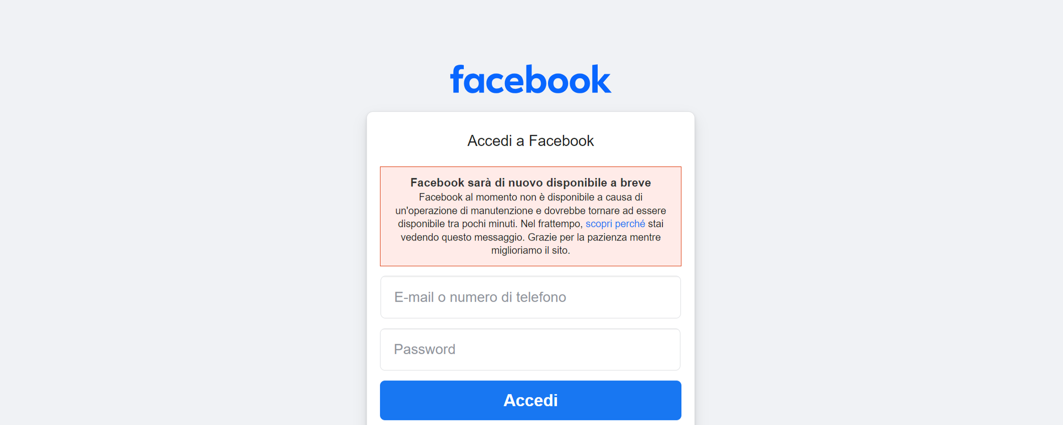 Facebook, Instagram e Threads DOWN: impossibile accedere Facebook, Instagram e Threads DOWN: impossibile accedere