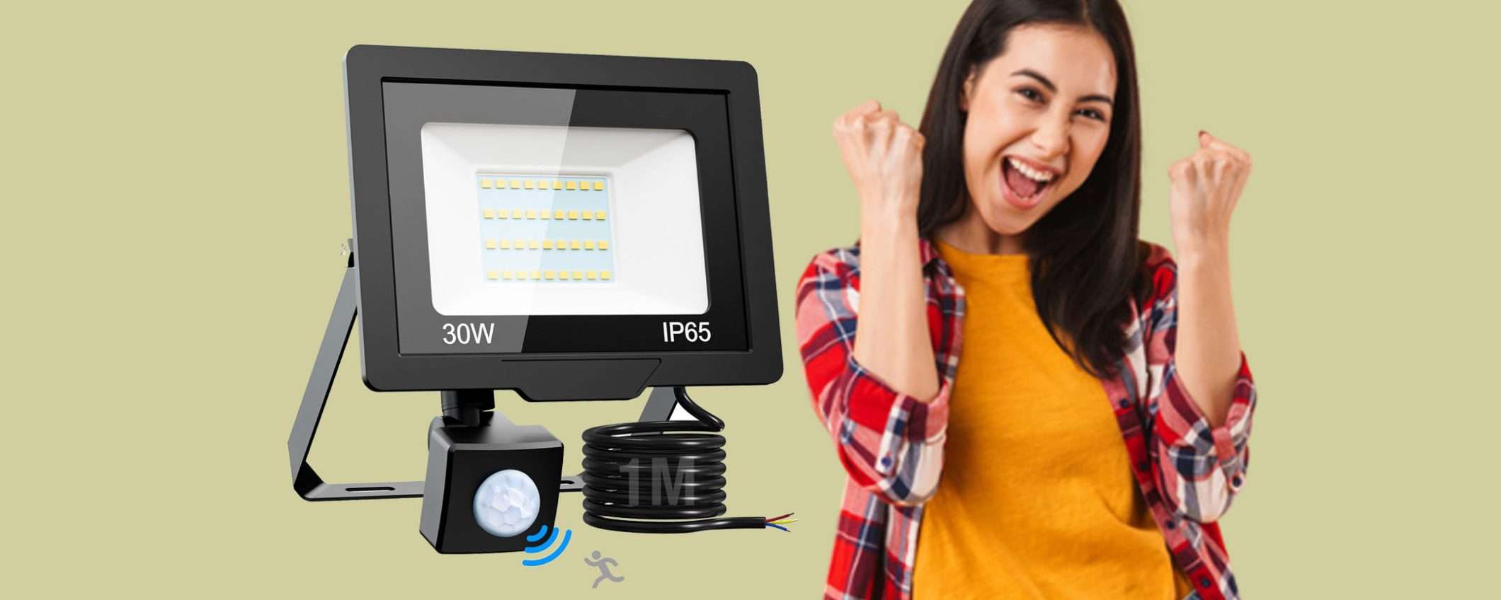 Faro LED da esterno con sensore di movimento in sconto WOW a 17€ Faro LED da esterno con sensore di movimento in sconto WOW a 17€