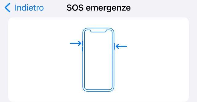 Come disattivare le scorciatoie SOS emergenza di Apple