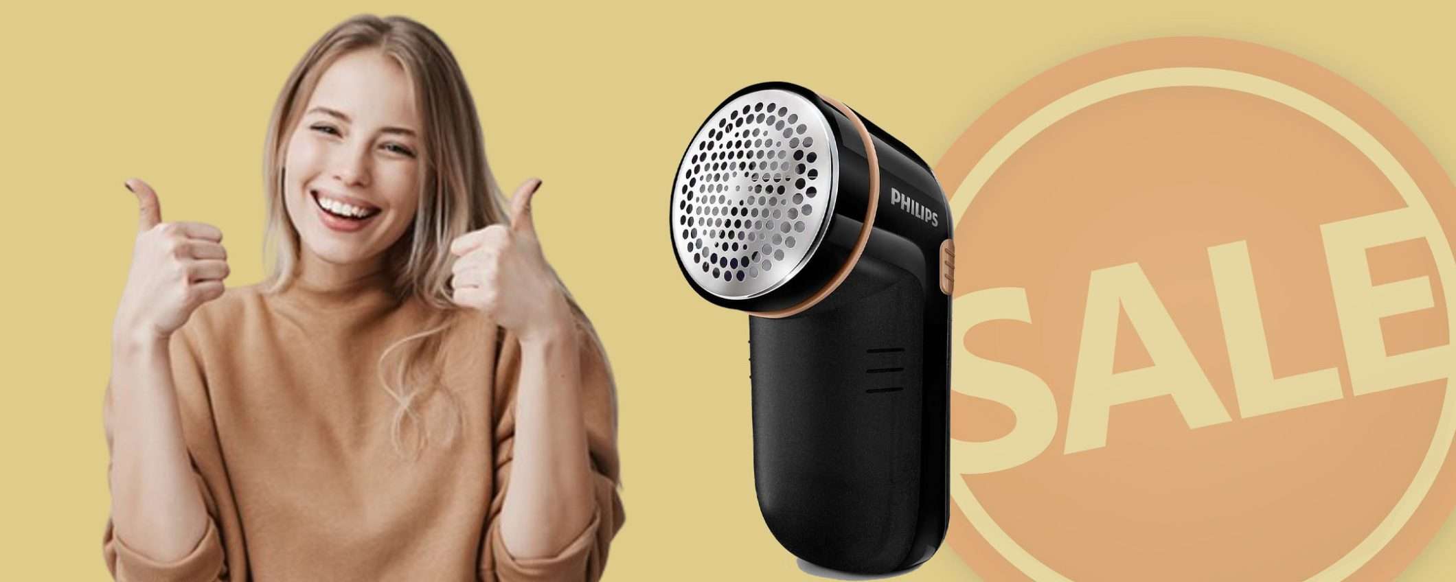 Levapelucchi Philips a batteria: offerta SUPER del 50% Levapelucchi Philips a batteria: offerta SUPER del 50%