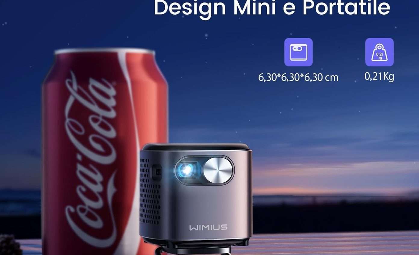 Proiettore portatile WiMiUS Q2 in offerta: leggero e con Android integrato Proiettore portatile WiMiUS Q2 in offerta: leggero e con Android integrato