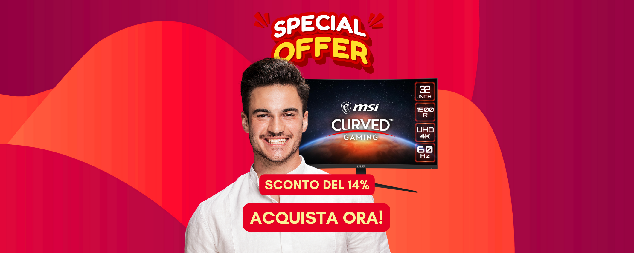 Monitor MSI curvo G321CUV da 31,5 Monitor MSI curvo G321CUV da 31,5