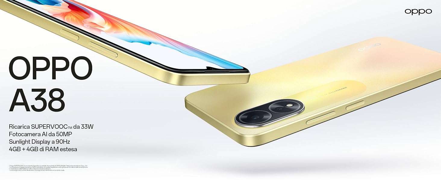OPPO A38 in offerta su Amazon. il prezzo crolla sotto i 130€ OPPO A38 in offerta su Amazon. il prezzo crolla sotto i 130€