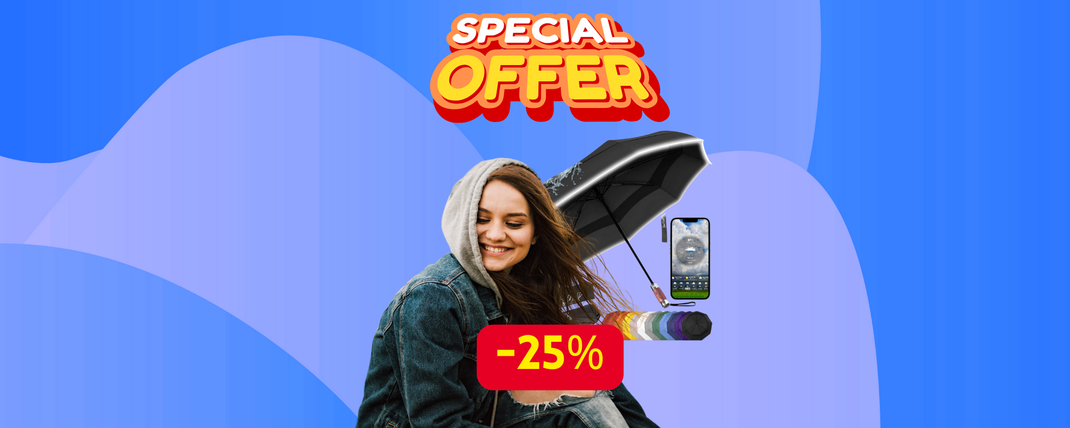 Ottimo ombrello Royal Walk in sconto del 25%: mai più senza! Ottimo ombrello Royal Walk in sconto del 25%: mai più senza!