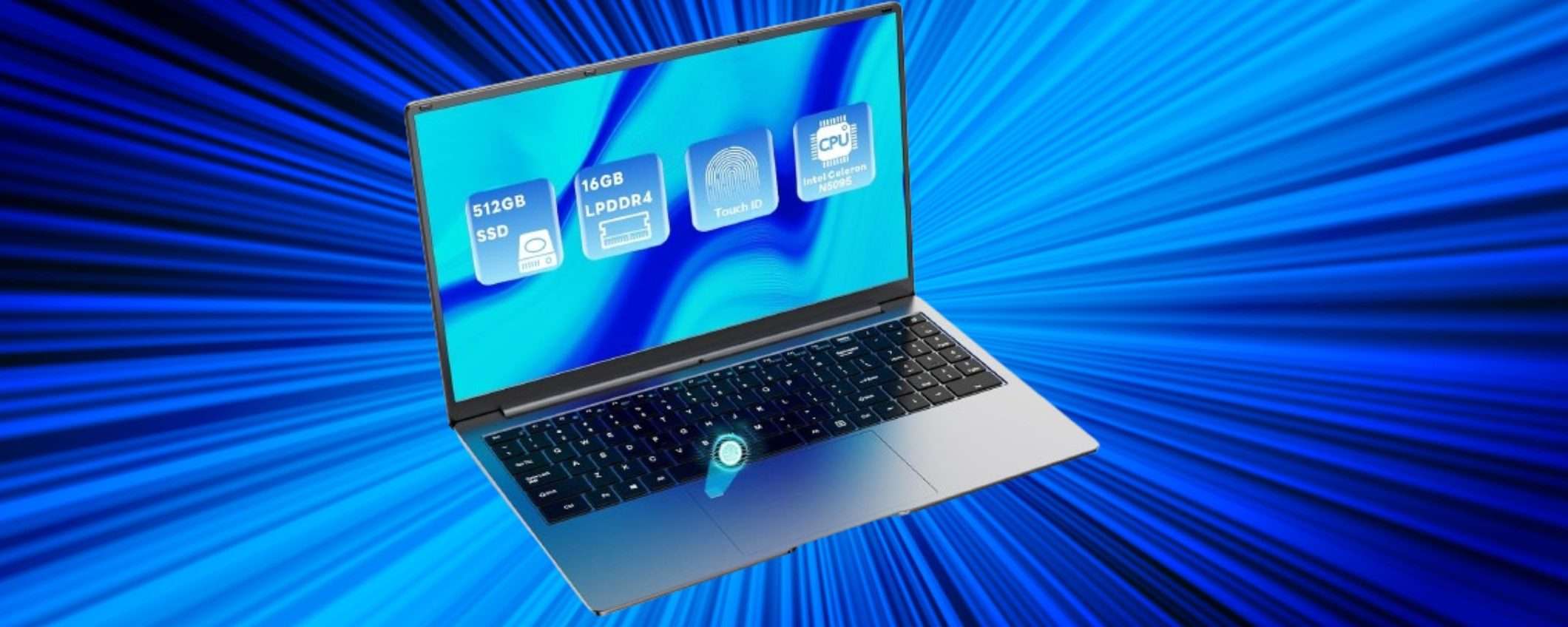 RAM 16GB, SSD 512GB, lettore impronte e display 15 RAM 16GB, SSD 512GB, lettore impronte e display 15