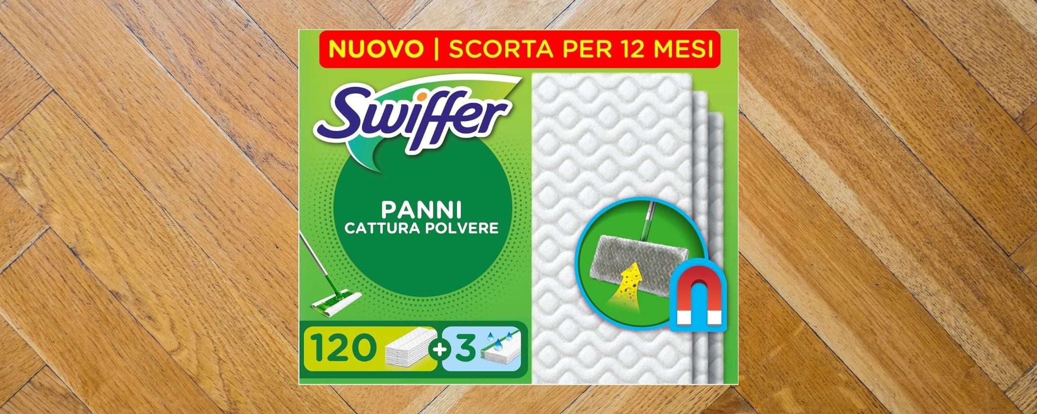 Panni cattura polvere Swiffer: la scorta di 1 ANNO a prezzo da SVUOTATUTTO Panni cattura polvere Swiffer: la scorta di 1 ANNO a prezzo da SVUOTATUTTO