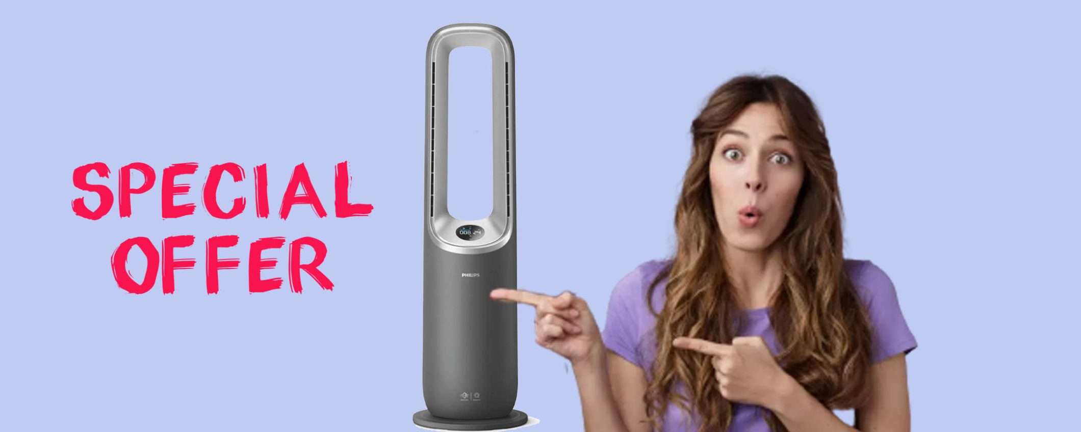 Philips Air Performer 2 in 1 purificatore e ventilatore in offerta WOW!