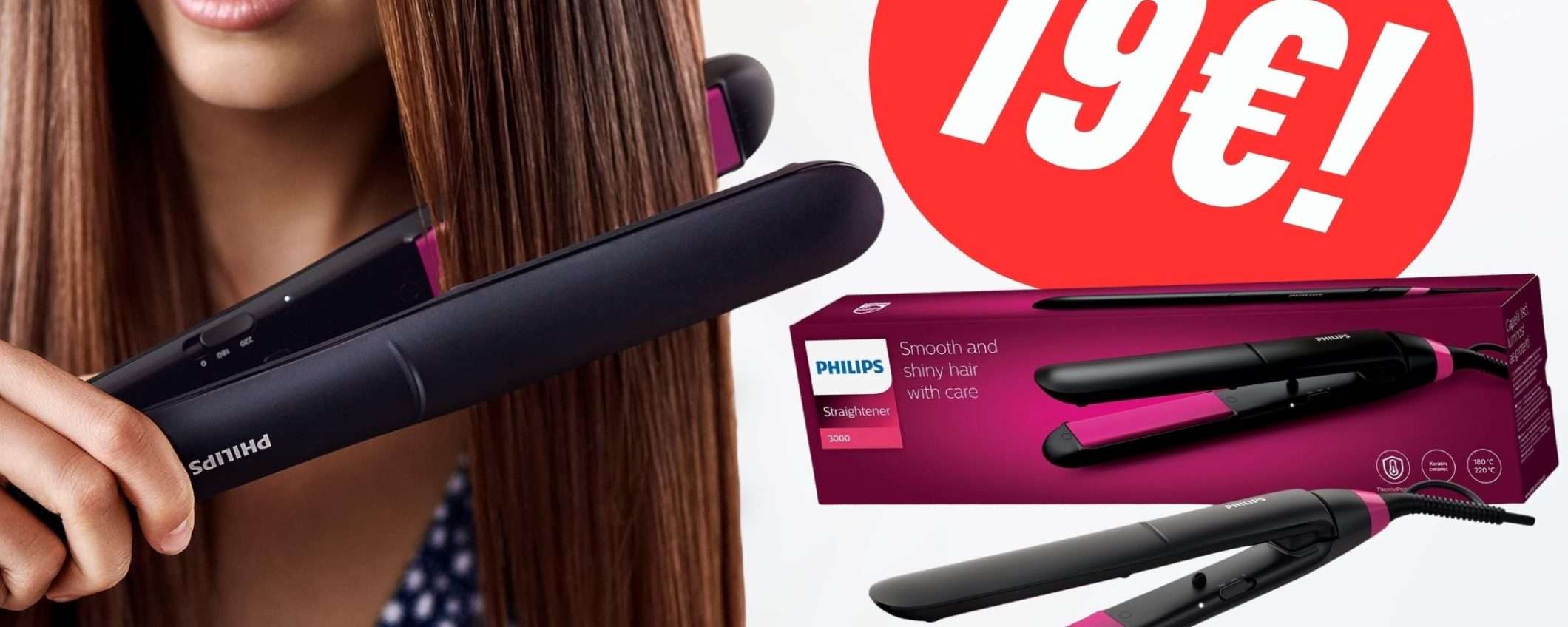 La Piastra per Cappelli di Philips con Cheratina costa solo 19€ grazie allo SCONTO La Piastra per Cappelli di Philips con Cheratina costa solo 19€ grazie allo SCONTO