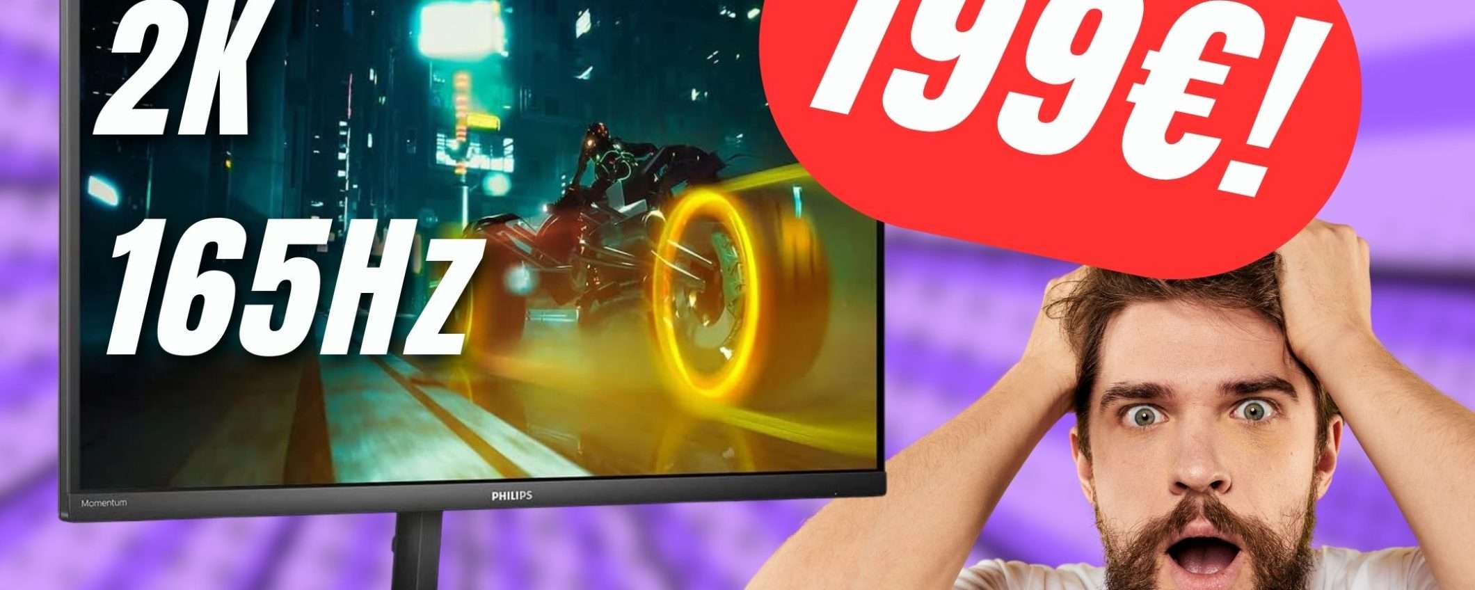 Questo Monitor 2K e 165Hz di Philips COSTA solo 199€: è PERFETTO per il GAMING!