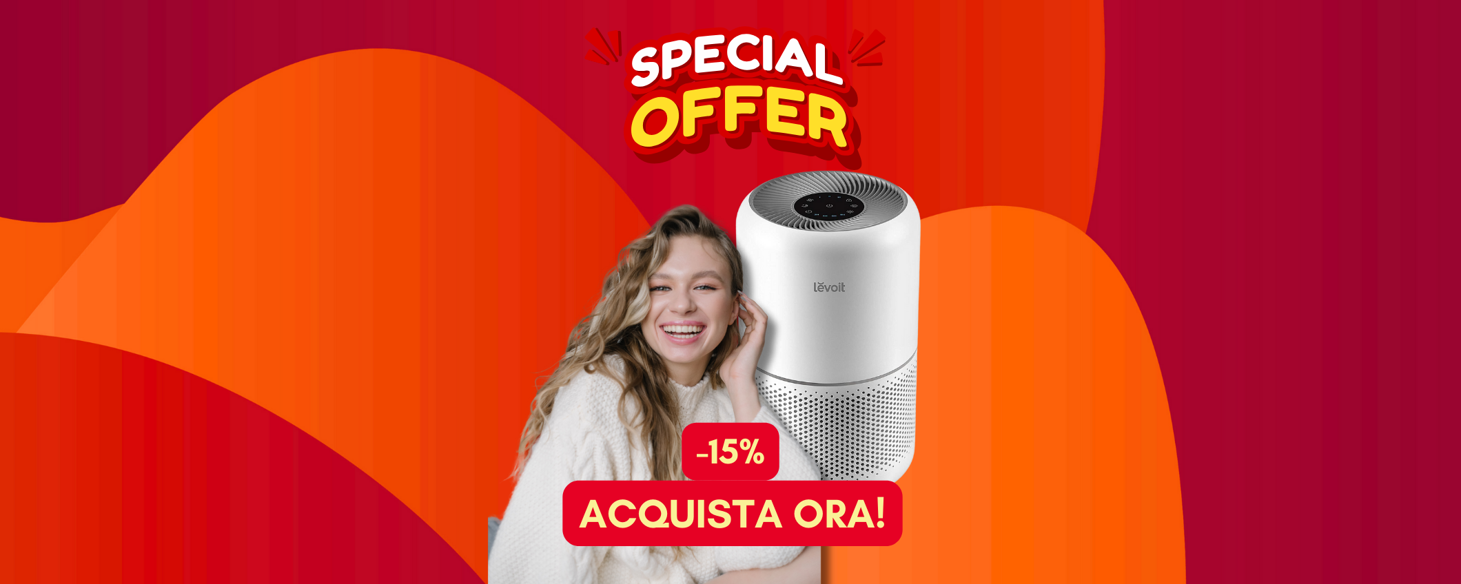 Basta allergie con il purificatore d'aria Levoit in sconto del 15% Basta allergie con il purificatore d'aria Levoit in sconto del 15%