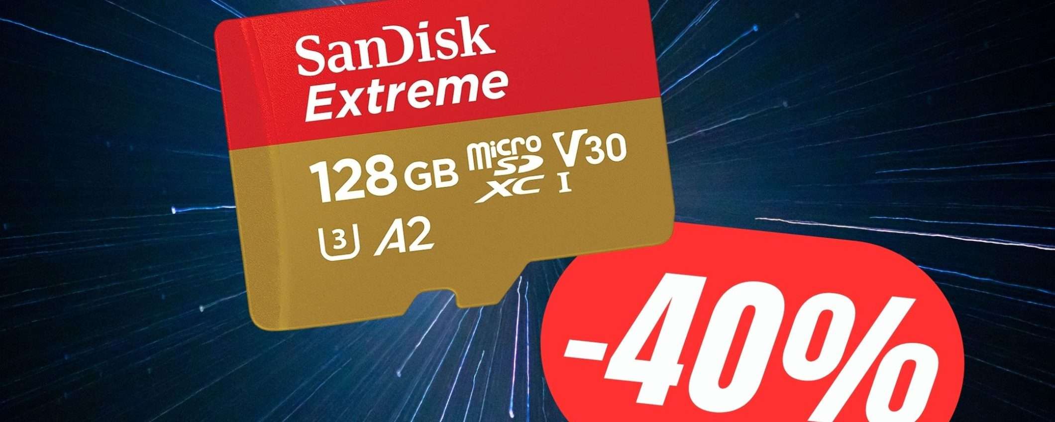 SCONTO FOLLE per la MicroSD di SanDisk da ben 128GB (-40%!)