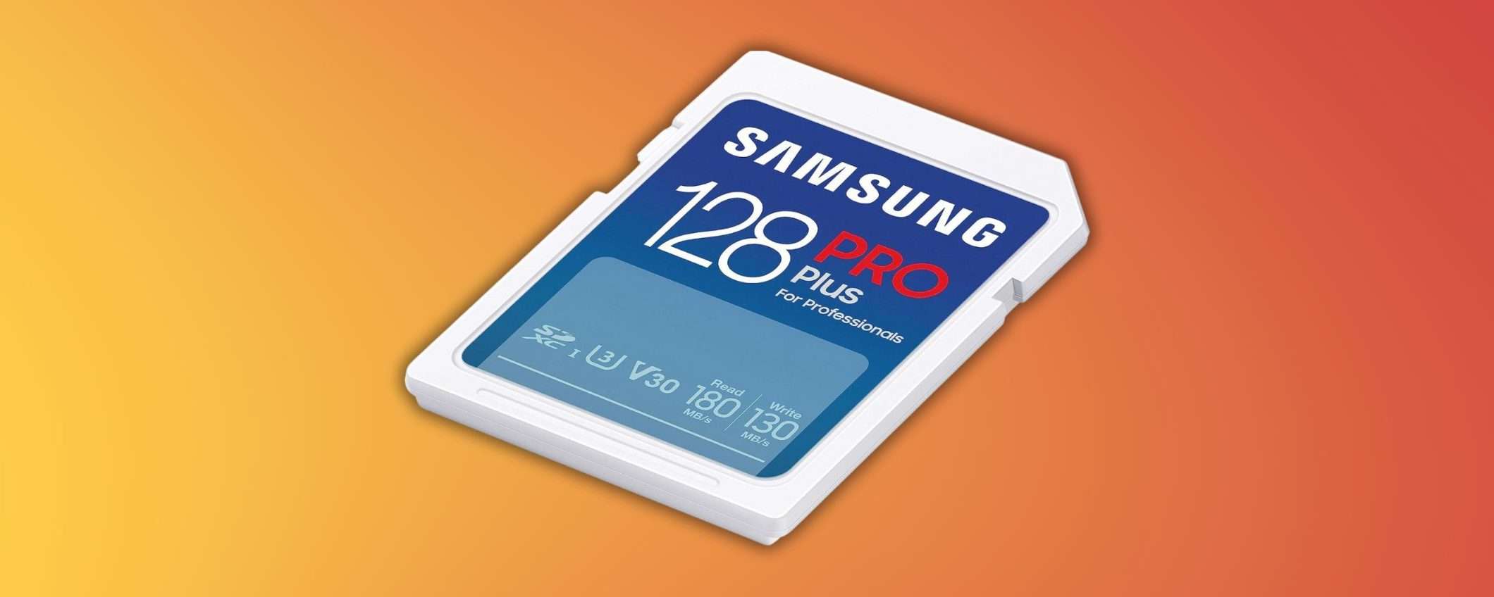 Scheda SD Samsung 128GB a prezzo WOW con le offerte primavera Amazon