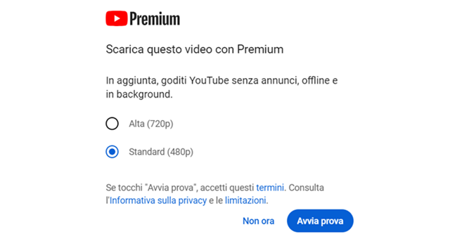 YouTube Premium: l'abbonamento per scaricare video
